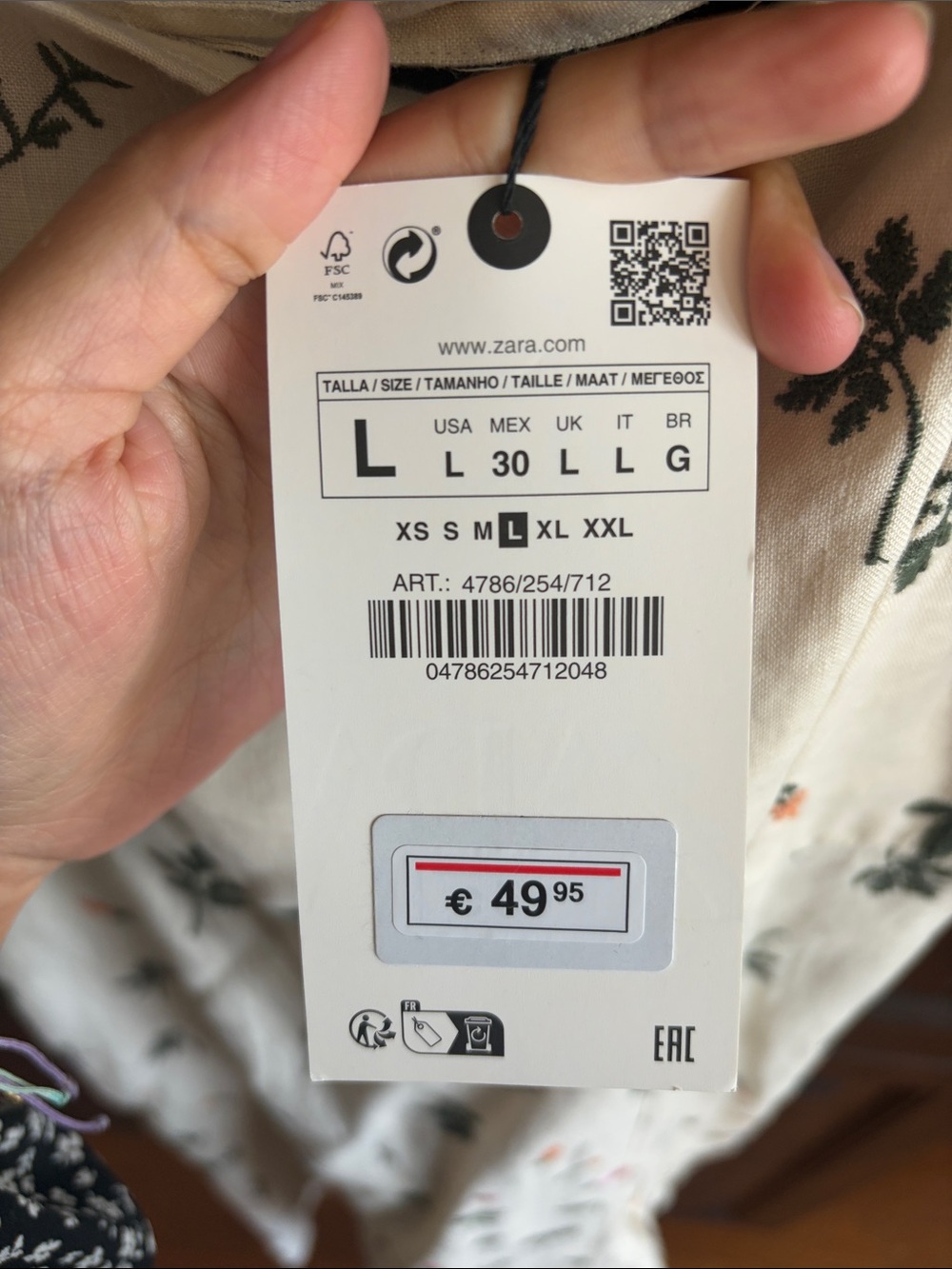 Zara Flowers Embroidered Linen Midi Dress - Picture 3 of 6